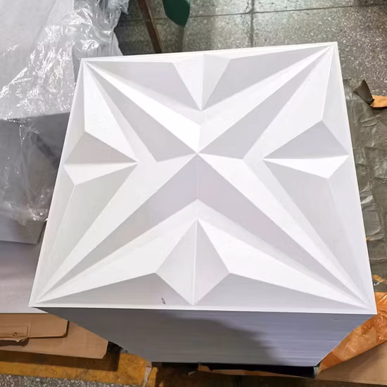グラハム ブロー成形イタリア壁紙壁紙 PVC 3D プラスチック壁パネル